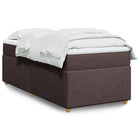 Boxspring met matras stof donkerbruin 90x190 cm