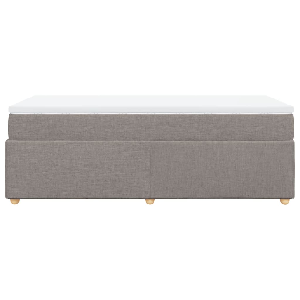 Boxspring met matras stof taupe 90x190 cm