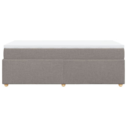 Boxspring met matras stof taupe 90x190 cm