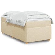 Boxspring 90x190 cm crèmekleurig stof