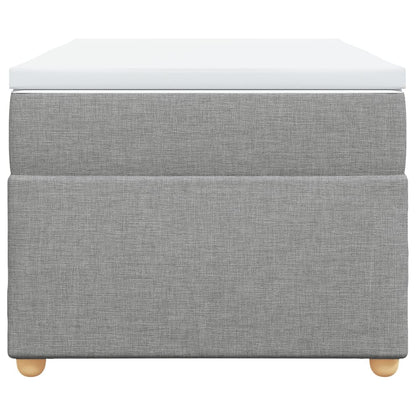 Boxspring met matras stof lichtgrijs 90x200 cm