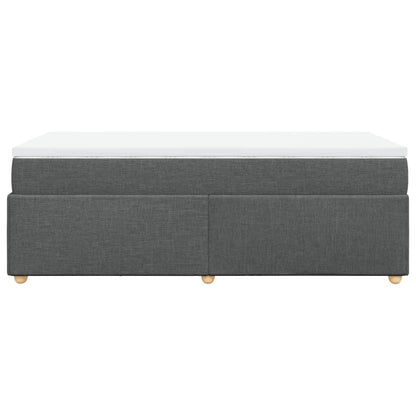 Boxspring met matras stof donkergrijs 90x200 cm