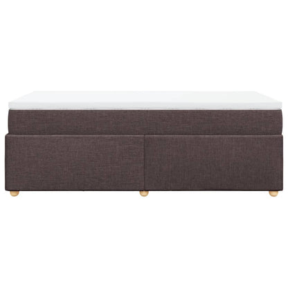 Boxspring met matras stof donkerbruin 90x200 cm