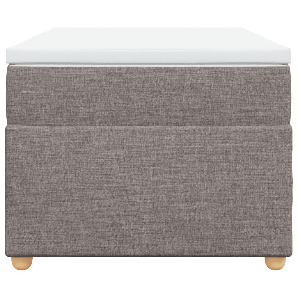 Boxspring met matras stof taupe 90x200 cm