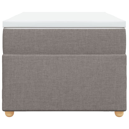 Boxspring met matras stof taupe 90x200 cm