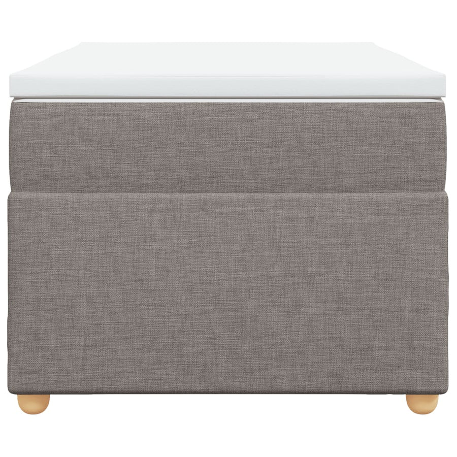 Boxspring met matras stof taupe 90x200 cm