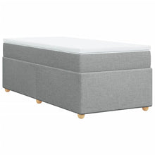 Boxspring met matras stof lichtgrijs 100x200 cm
