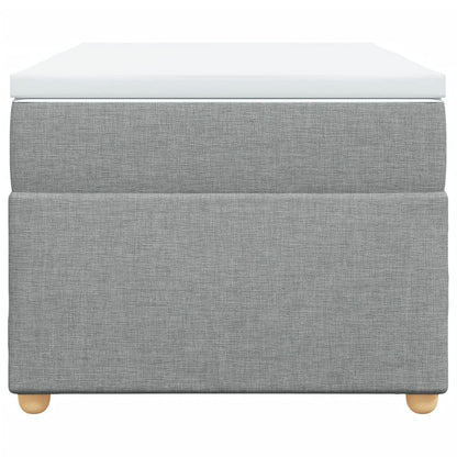 Boxspring met matras stof lichtgrijs 100x200 cm