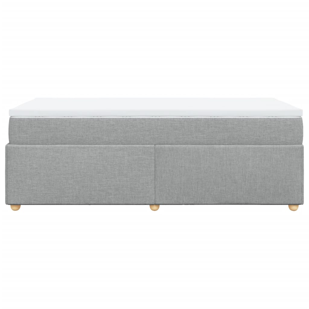Boxspring met matras stof lichtgrijs 100x200 cm