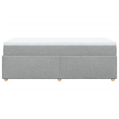 Boxspring met matras stof lichtgrijs 100x200 cm