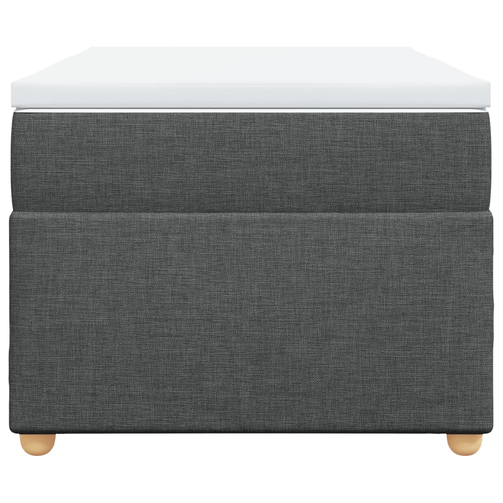 Boxspring met matras stof donkergrijs 100x200 cm
