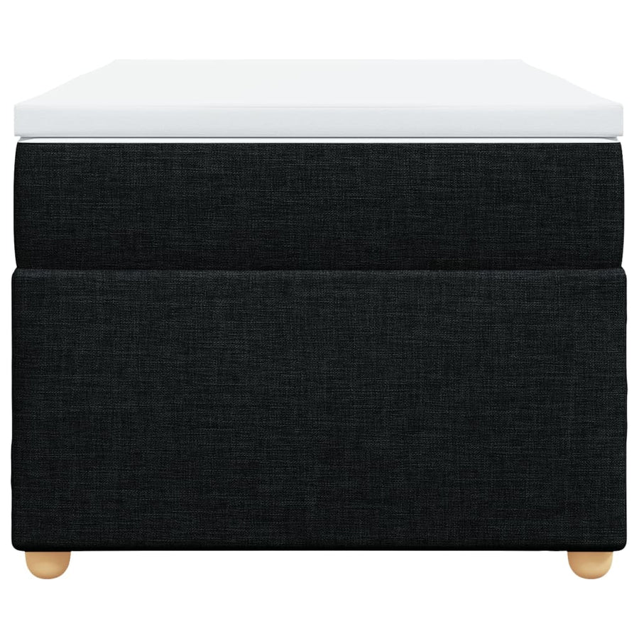 Boxspring met matras stof zwart 100x200 cm
