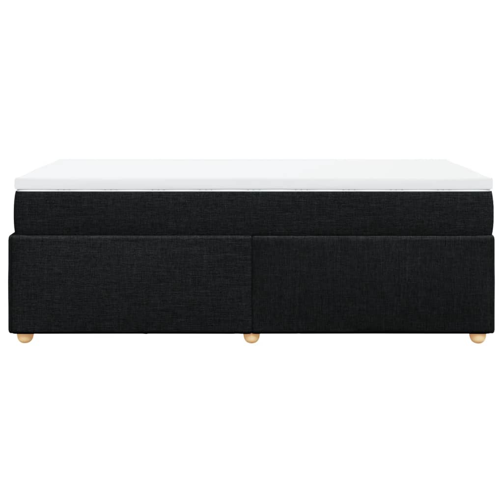 Boxspring met matras stof zwart 100x200 cm