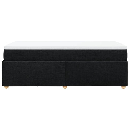 Boxspring met matras stof zwart 100x200 cm