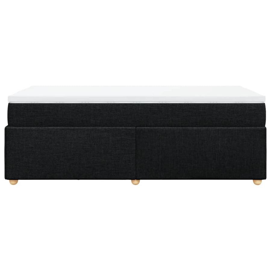 Boxspring met matras stof zwart 100x200 cm