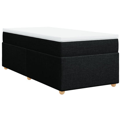 Boxspring met matras stof zwart 100x200 cm