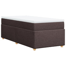 Boxspring met matras stof donkerbruin 100x200 cm