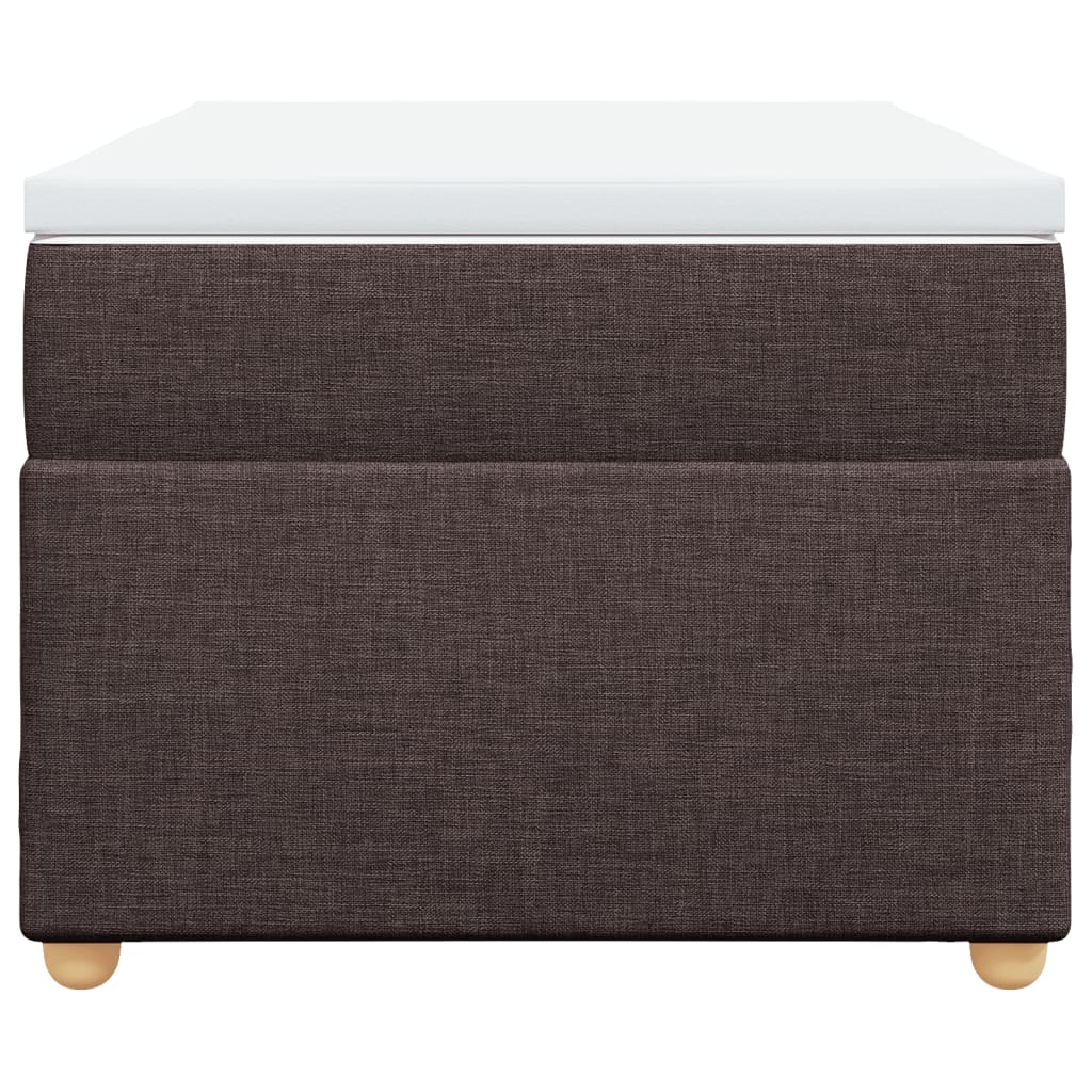 Boxspring met matras stof donkerbruin 100x200 cm