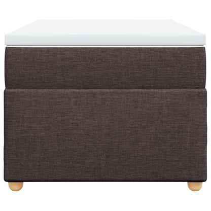 Boxspring met matras stof donkerbruin 100x200 cm