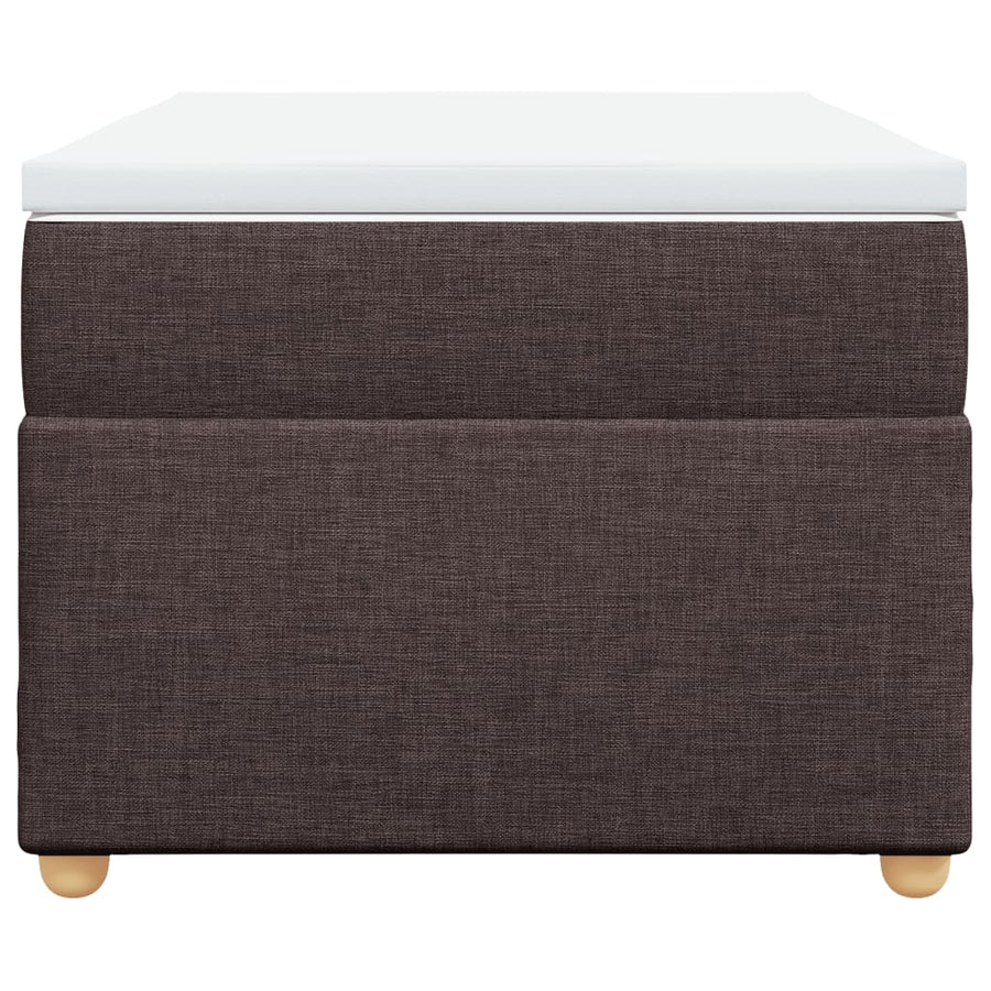 Boxspring met matras stof donkerbruin 100x200 cm