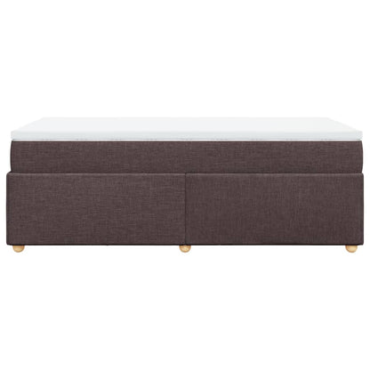 Boxspring met matras stof donkerbruin 100x200 cm