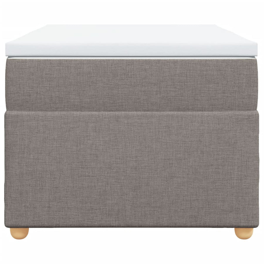Boxspring met matras stof taupe 100x200 cm