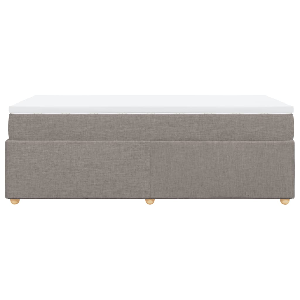 Boxspring met matras stof taupe 100x200 cm