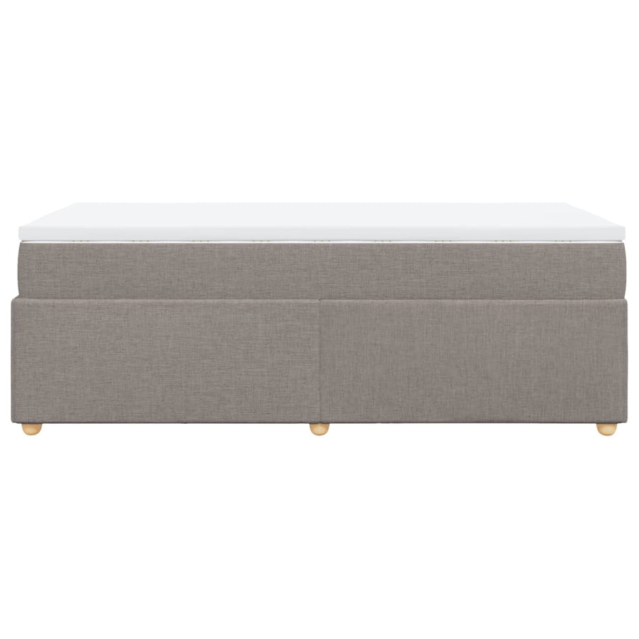 Boxspring met matras stof taupe 100x200 cm