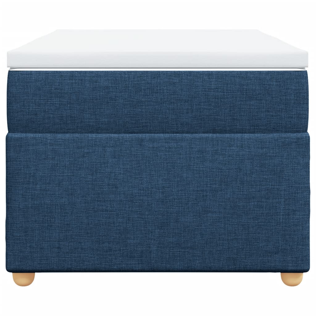Boxspring met matras stof blauw 100x200 cm