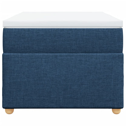 Boxspring met matras stof blauw 100x200 cm
