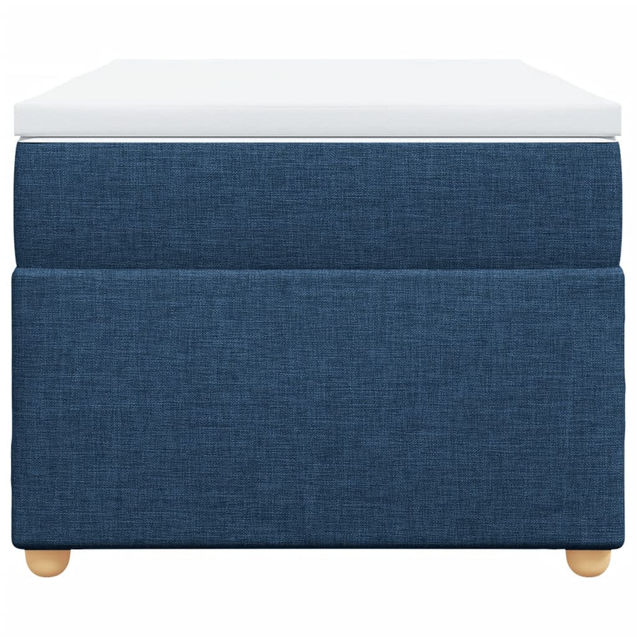 Boxspring met matras stof blauw 100x200 cm