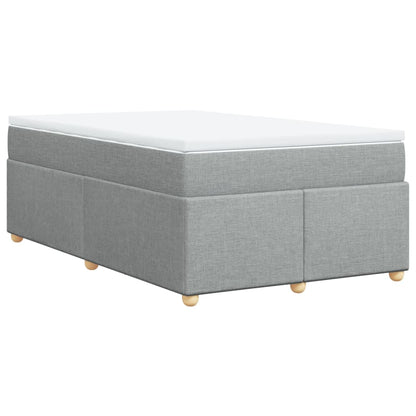 Boxspring met matras stof lichtgrijs 120x190 cm