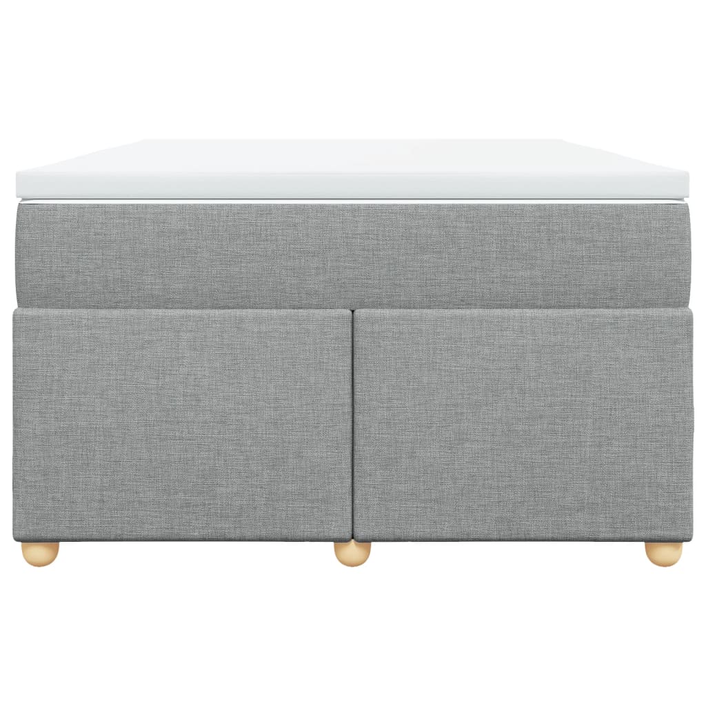 Boxspring met matras stof lichtgrijs 120x190 cm