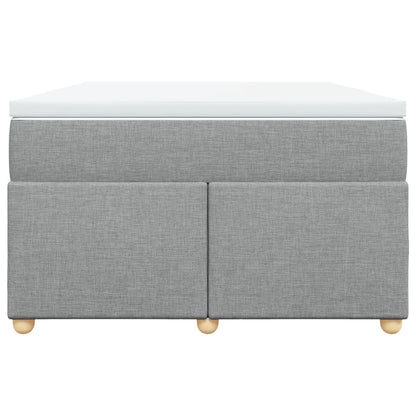 Boxspring met matras stof lichtgrijs 120x190 cm