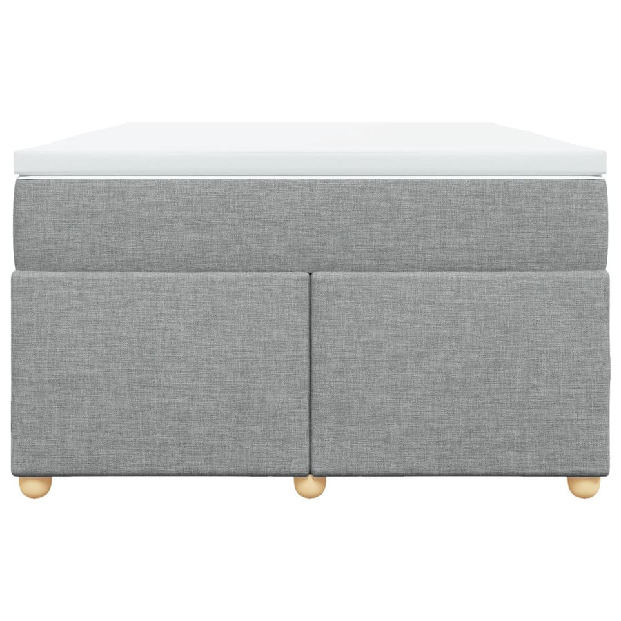 Boxspring met matras stof lichtgrijs 120x190 cm