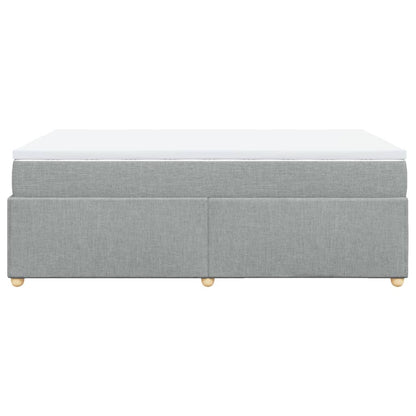 Boxspring met matras stof lichtgrijs 120x190 cm