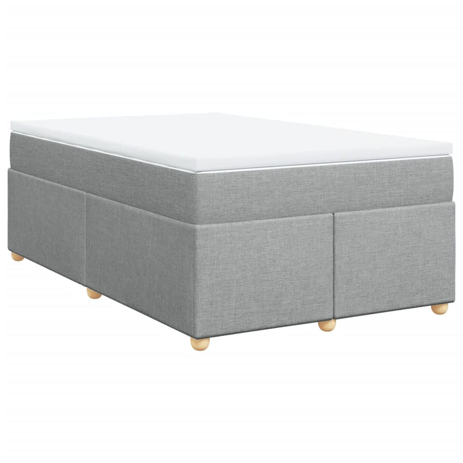 Boxspring met matras stof lichtgrijs 120x190 cm