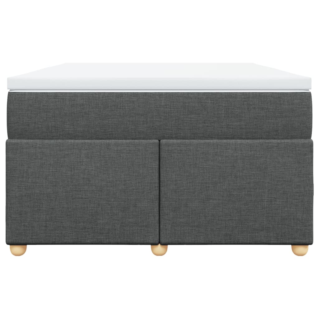 Boxspring met matras stof donkergrijs 120x190 cm
