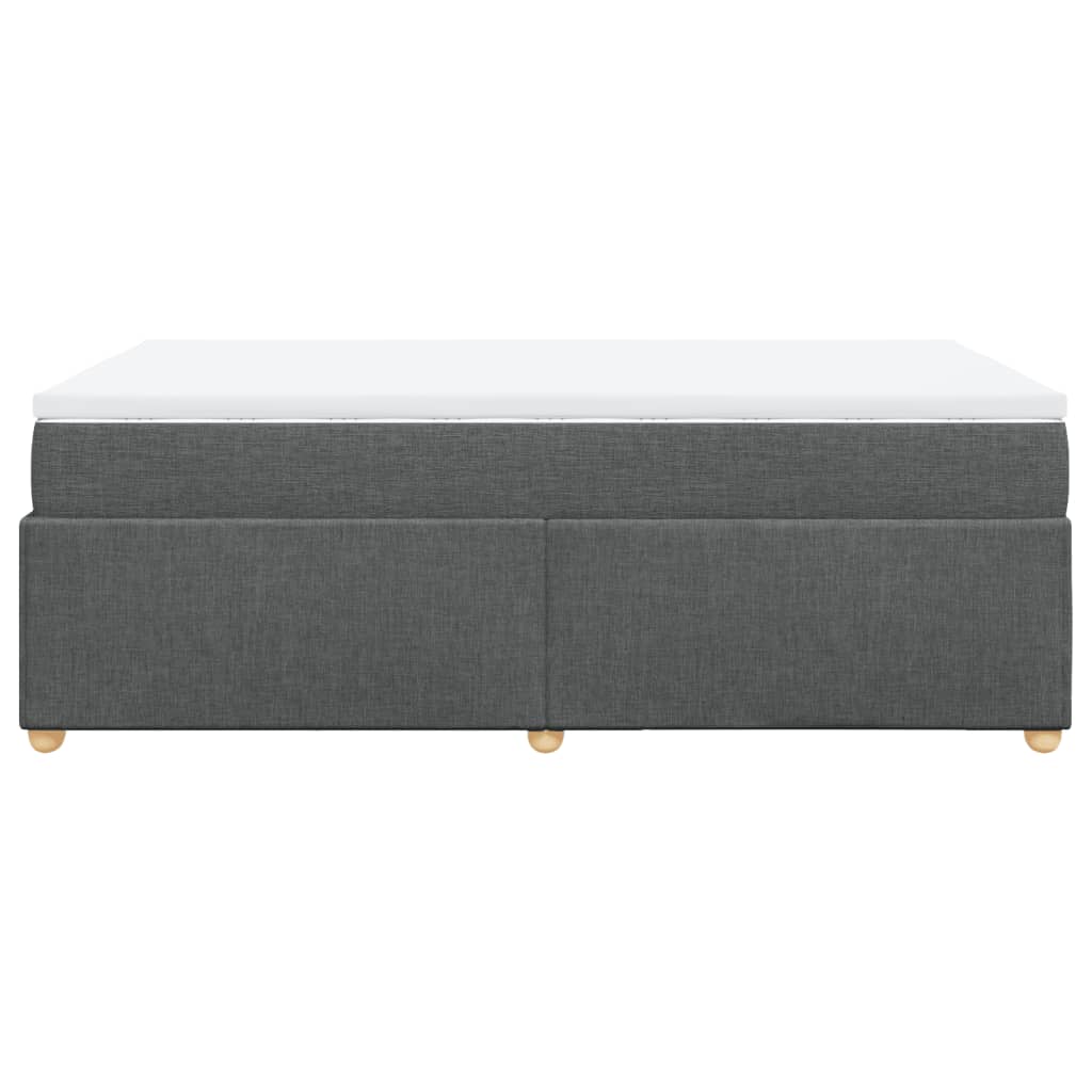 Boxspring met matras stof donkergrijs 120x190 cm