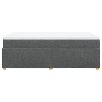 Boxspring met matras stof donkergrijs 120x190 cm