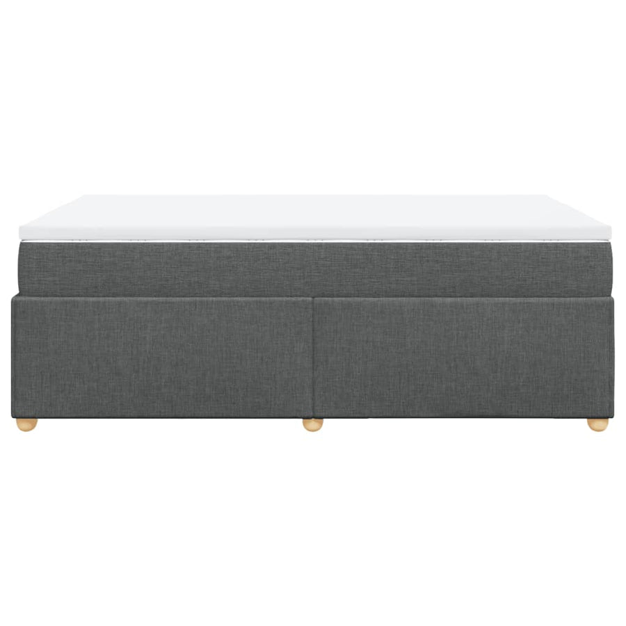 Boxspring met matras stof donkergrijs 120x190 cm