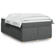 Boxspring met matras 120x190 cm donkergrijs