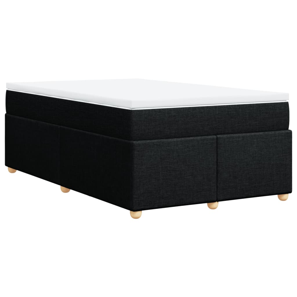 Boxspring met matras stof zwart 120x190 cm