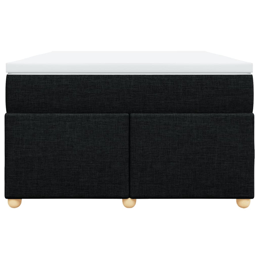 Boxspring met matras stof zwart 120x190 cm