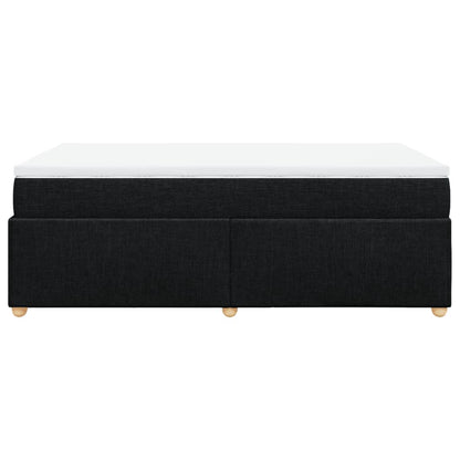Boxspring met matras stof zwart 120x190 cm