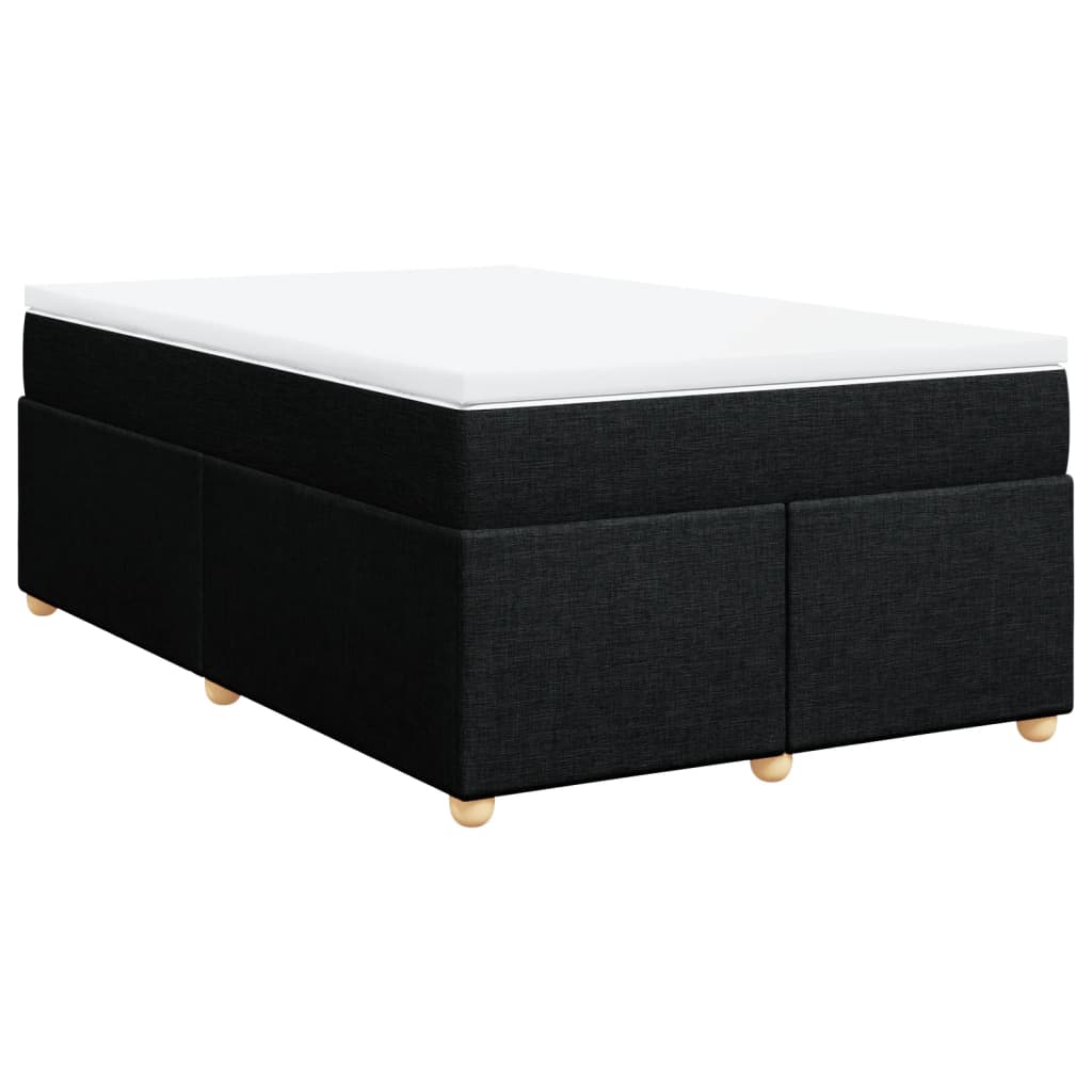 Boxspring met matras stof zwart 120x190 cm
