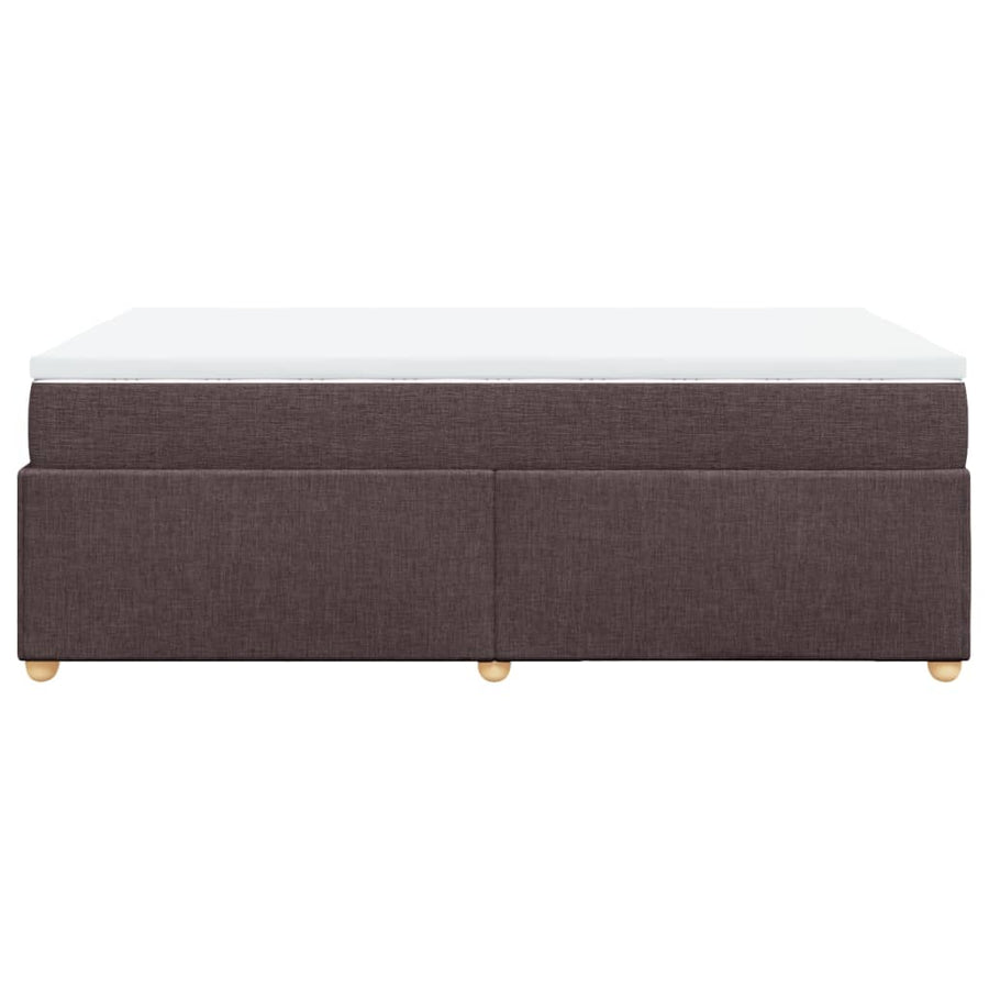 Boxspring met matras stof donkerbruin 120x190 cm