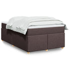 Boxspring met matras stof donkerbruin 120x190 cm