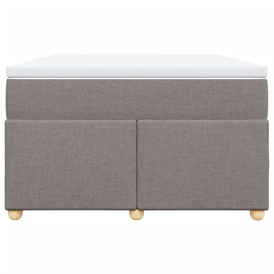 Boxspring met matras stof taupe 120x190 cm
