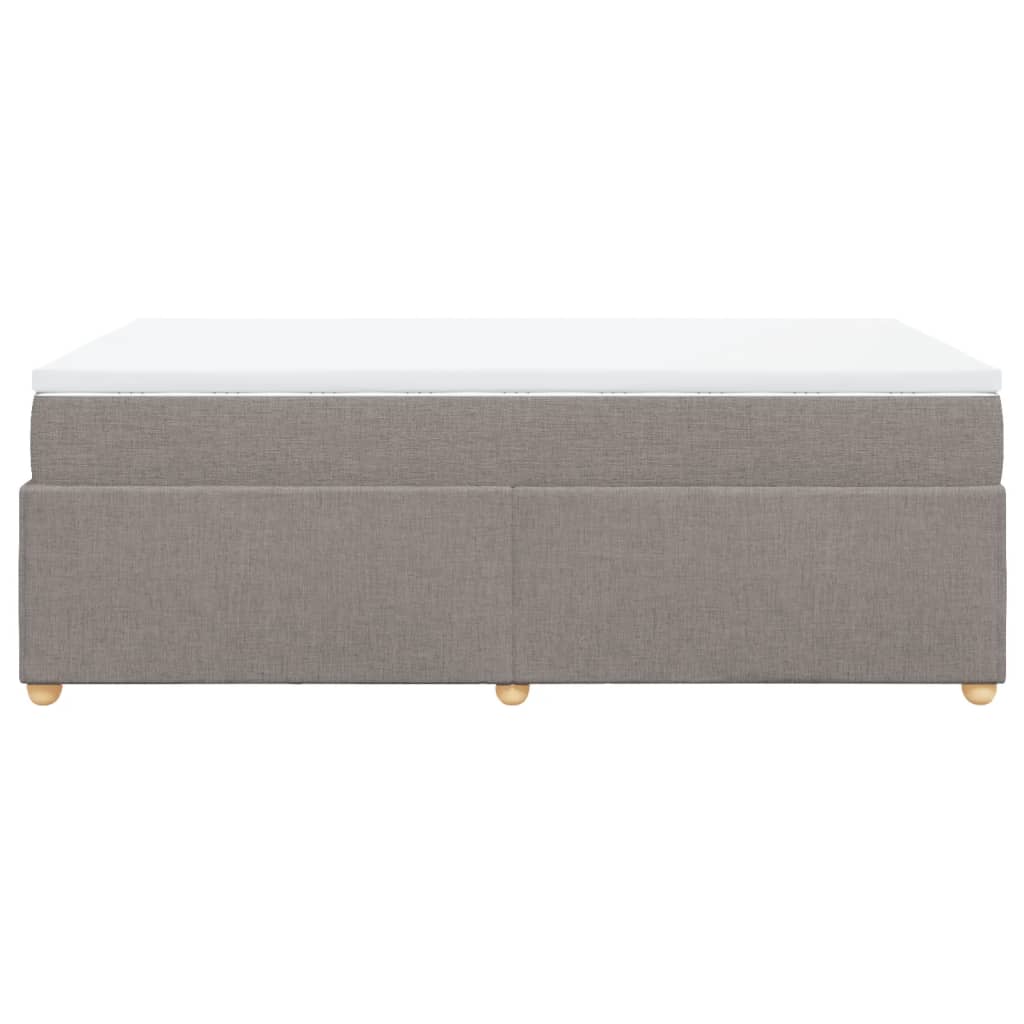 Boxspring met matras stof taupe 120x190 cm